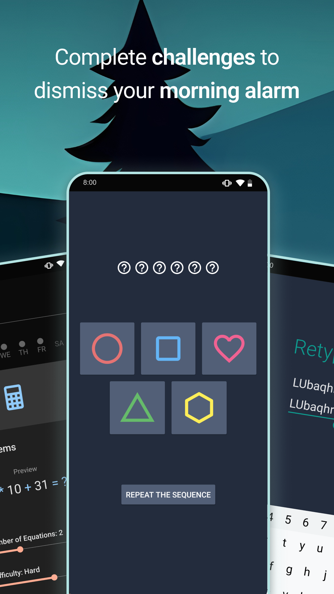 Alarm list showing all your alarms