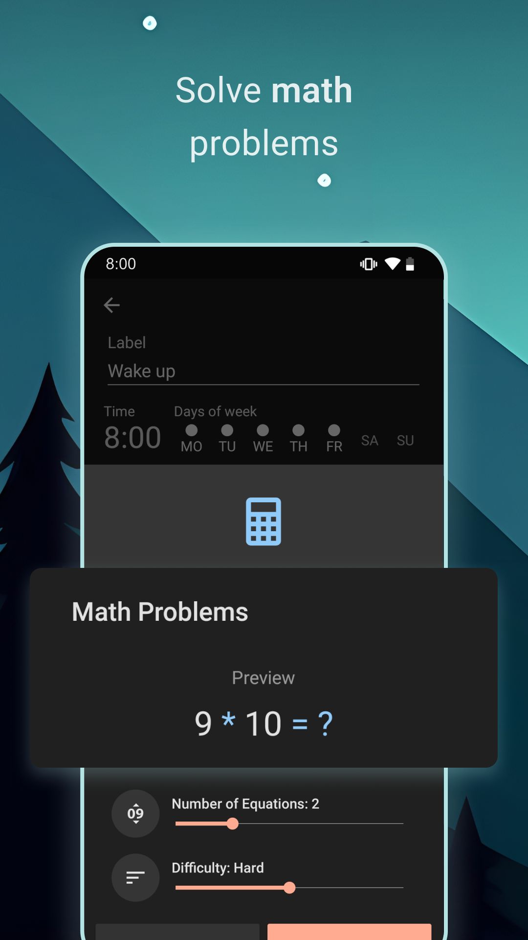 Choosing a challenge type and difficulty